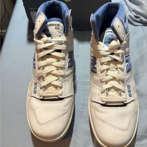 New Balance 650 White and Blue High-Tops